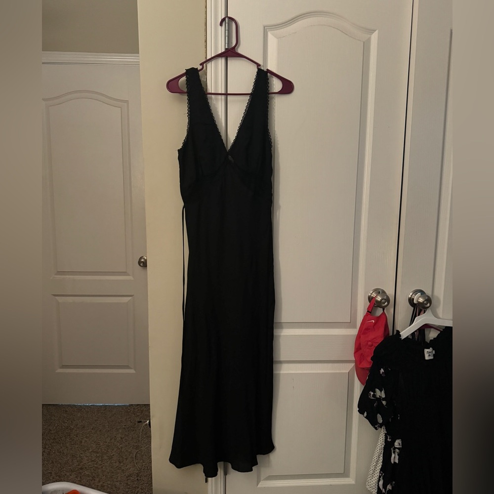 black maxi dress